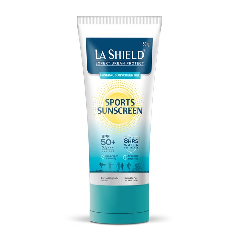 La Shield Mineral Sports Sunscreen Gel Spf 50 100 Mineral Sunscreen8 Hours Water ResistantFor Women And MenNo White CastBroad Spectrum PaFragranceFree Dermatologist Tested50Gall - Image 1