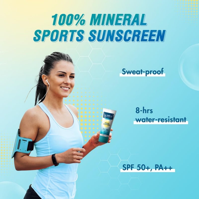 La Shield Mineral Sports Sunscreen Gel Spf 50 100 Mineral Sunscreen8 Hours Water ResistantFor Women And MenNo White CastBroad Spectrum PaFragranceFree Dermatologist Tested50Gall - Image 2