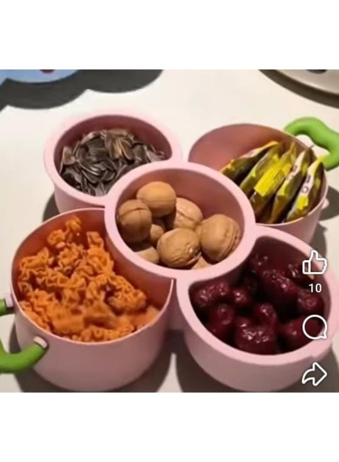 Serve your favorite snacks in style with this Multi-Compartment Snack Organizer Tray designed to keep different snacks neatly separated in one place. - Image 3