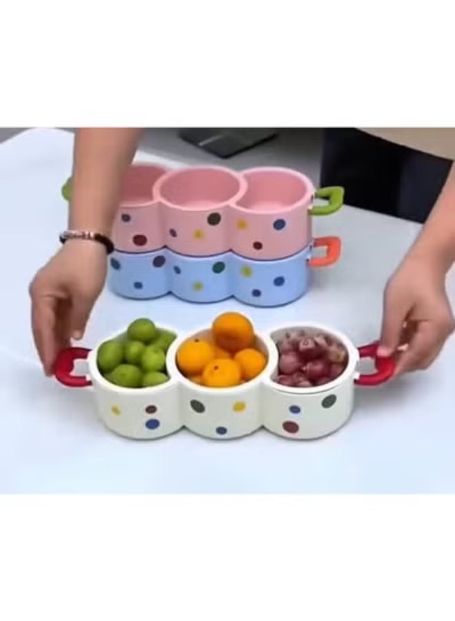 Serve your favorite snacks in style with this Multi-Compartment Snack Organizer Tray designed to keep different snacks neatly separated in one place. - Image 4