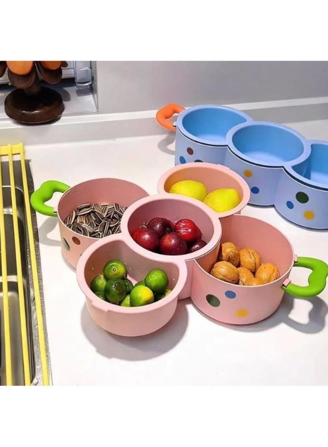 Serve your favorite snacks in style with this Multi-Compartment Snack Organizer Tray designed to keep different snacks neatly separated in one place. - Image 1
