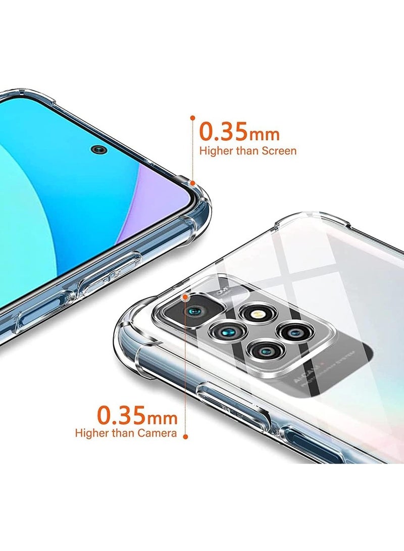 جراب Xiaomi Redmi Note 11 4G رفيع ممتص للصدمات من مادة TPU بحافة ناعمة مع زوايا معززة وغطاء واقٍ شفاف - Image 3