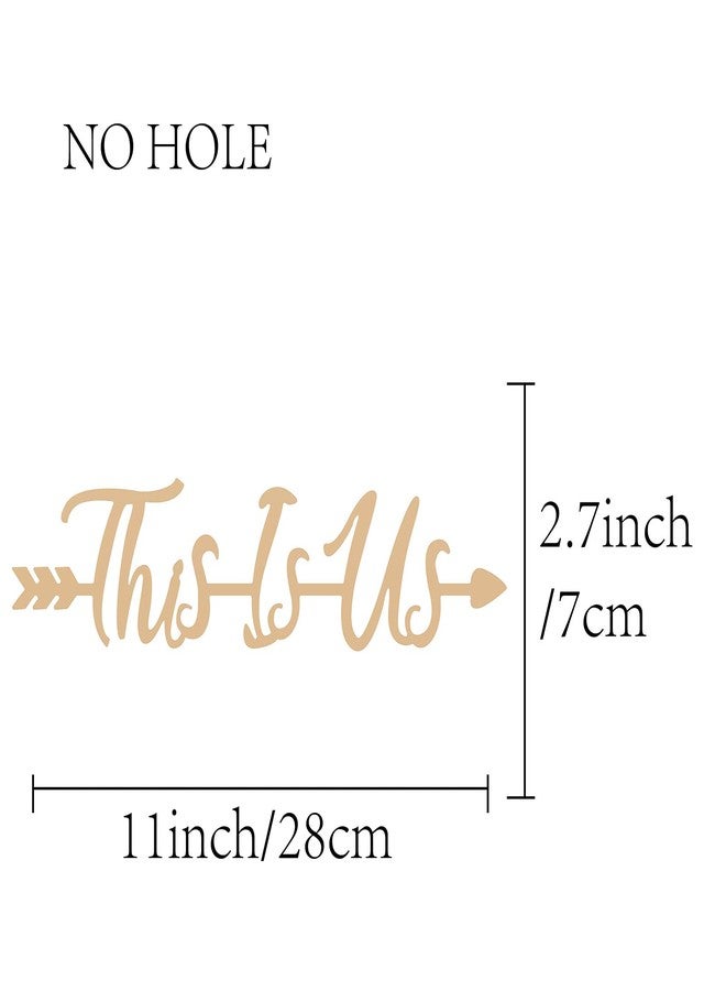 لوحة جدارية خشبية مقطوعة بالليزر من CREATCABIN، تحمل عبارة "هذه نحن"، وسهمًا، وشعارًا ريفيًا، وزخرفة جدارية معلقة، غير مطلية، مثالية لتزيين المنزل الجديد، والباب، والجدار، والغرفة، مقاس 28 × 7 × 0.6 سم. - Image 2