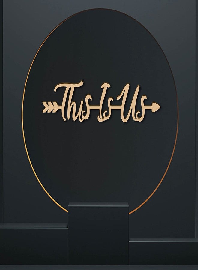 لوحة جدارية خشبية مقطوعة بالليزر من CREATCABIN، تحمل عبارة "هذه نحن"، وسهمًا، وشعارًا ريفيًا، وزخرفة جدارية معلقة، غير مطلية، مثالية لتزيين المنزل الجديد، والباب، والجدار، والغرفة، مقاس 28 × 7 × 0.6 سم. - Image 5