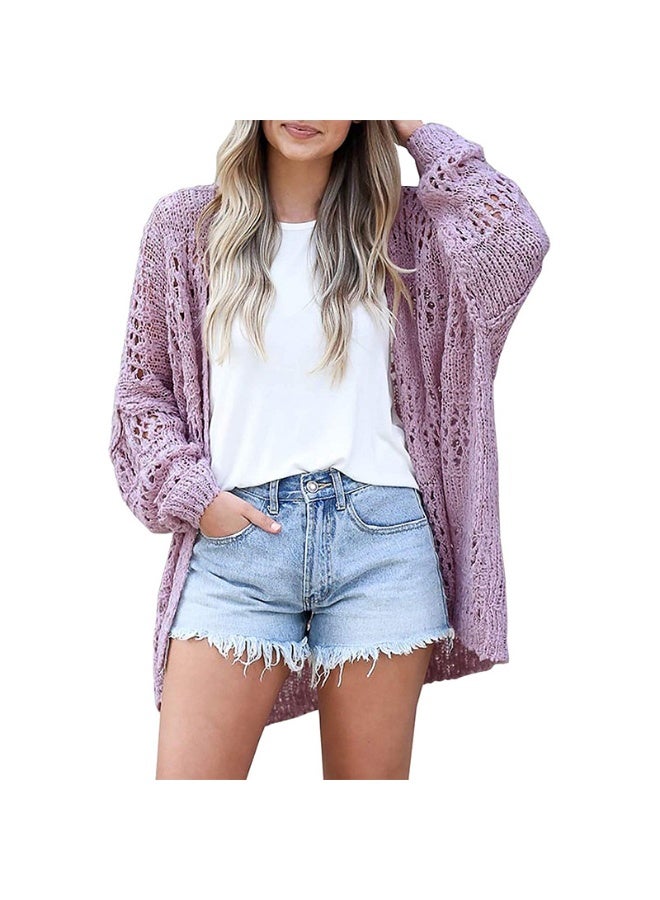NIBEMINENT Long-sleeved Cardigans Open Stitch Crochet Spring Sweaters Knitted Oversized Sweater Tops Hollow Out Crochet Knitwear - Image 1