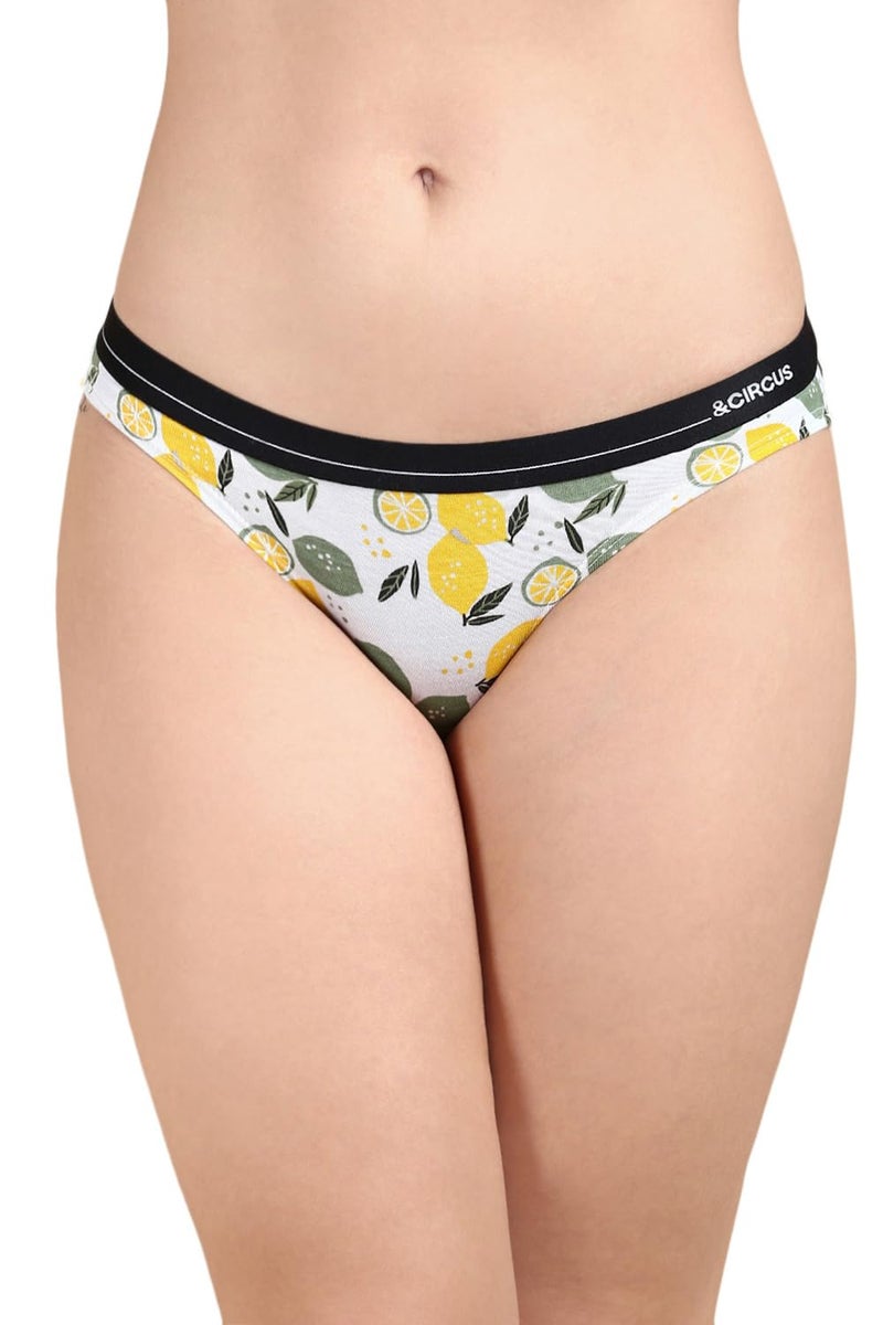 Circus &Circus Women's Puresoft Beechwood Modal Bikini | Innerwear Seamless Underwear | Lemon Crush, 2XL - Image 1