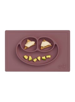 ezpz Happy Mat - 100% Silicone Kids Plate Suction Plate Babies With Built-In Placemat For Toddlers + Preschoolers -  Mauve  - Image 2