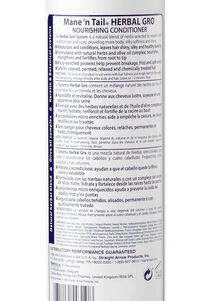 Mane 'n Tail Herbal Gro Conditioner with Olive Oil & Keratin, 12 Oz - Image 2