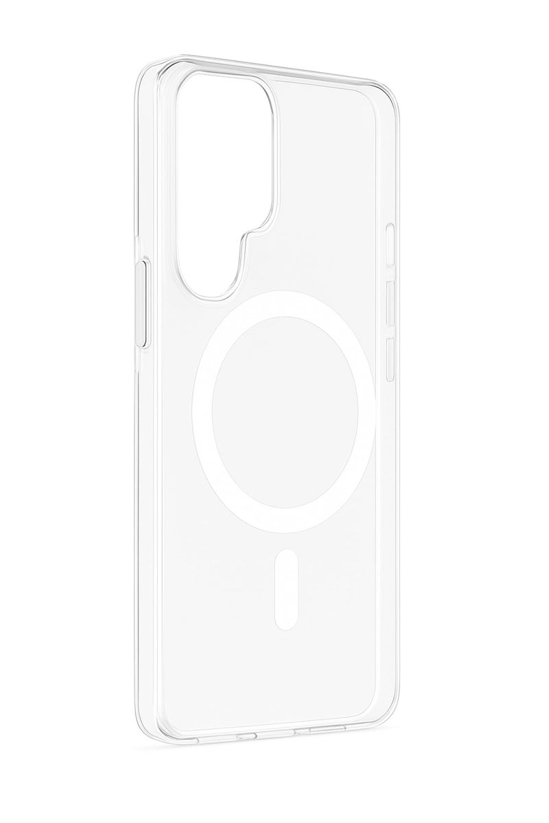 T TECLUSIVE Slim Crystal Magnetic Case Compatible with Magsafe Galaxy S24 Ultra | Slim Hard Shell Transparent Smoke Plastic Cover with Ring | Anti Yellow Case (Clear, S24 Ultra) - Image 1