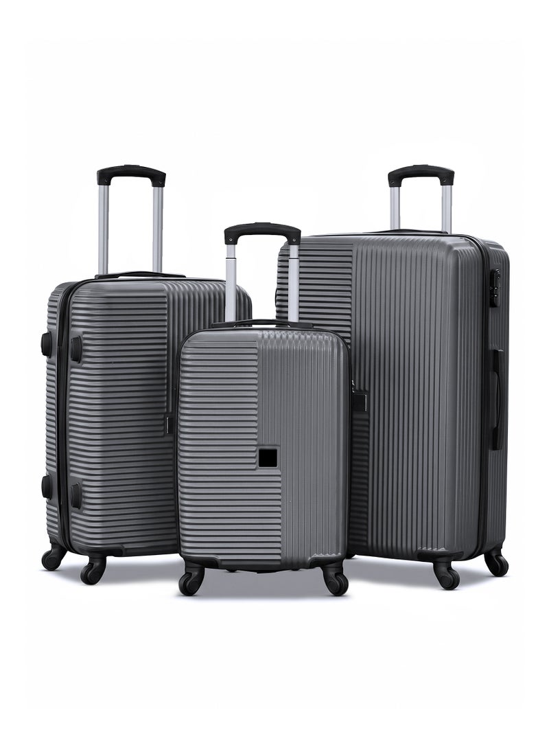 ZAAPPY Horizo Vertic ABS Luggage Hard Shell Lightweight 3PCS Set (20/24/28 Inch) Suitcase, Combination Lock - Image 1