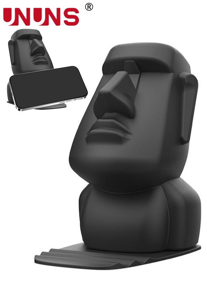 UNUNS 3 in 1 Glasses Holder Stand,Abstract Statue Shaped Phone Holder Money Saving Box Unique Eyeglasses Display Stands,Phone Mount Eyewear Holder Money Bank Saving Box for Home Office Decor Gift,Black - Image 1