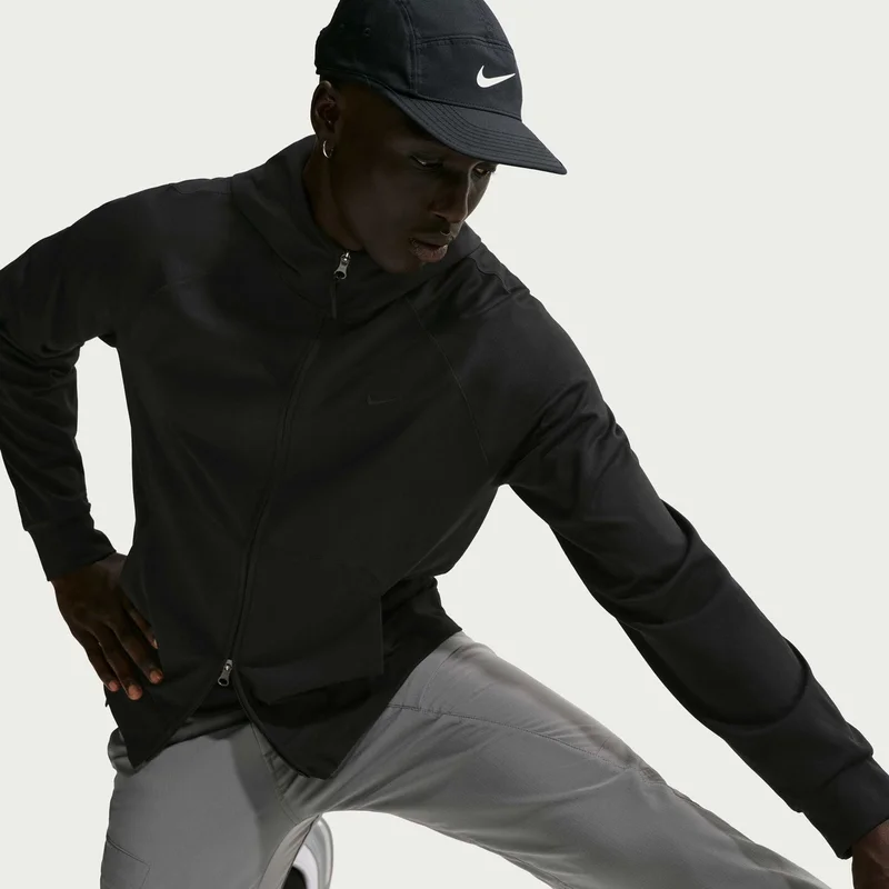 Nike Black Men's Primary NanoKnit Performance Full-Zip Hoodie for Men | Best Price UAE