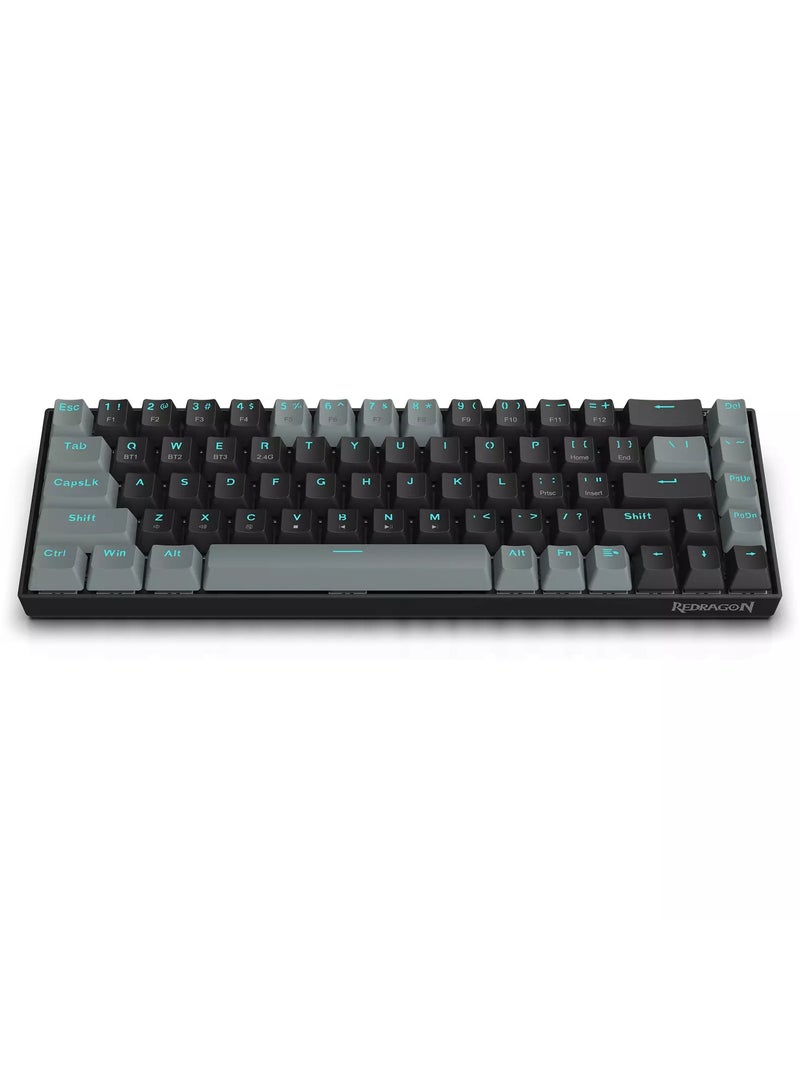 REDRAGON K662 Gwern Dual Mode Wireless, Bluetooth Gaming Mechanical Keyboard, Red Switch - Image 2