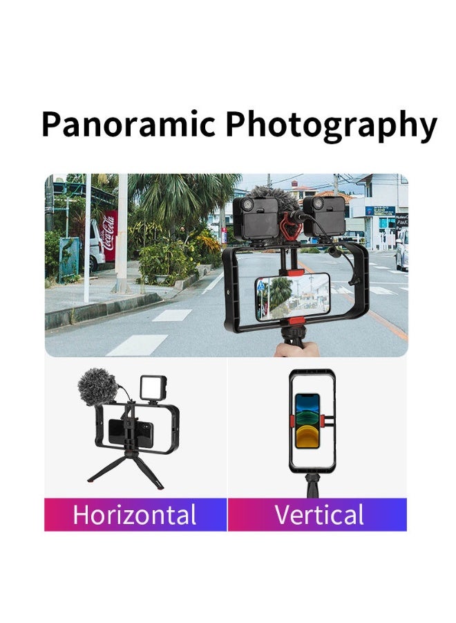 Jmary MT33 Mobile Phone Vlogging Filmmaking Cage Stabilizer with Tripod - Image 4