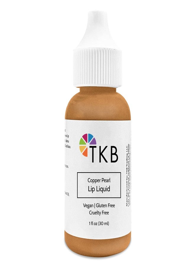 TKB Trading, LLC TKB Lip Liquid Color | Liquid Lip Color for TKB Gloss Base, DIY Lip Gloss, Pigmented Lip Gloss and Lipstick Colorant, Made in USA (1floz (30ml), Copper Pearl) - Image 1