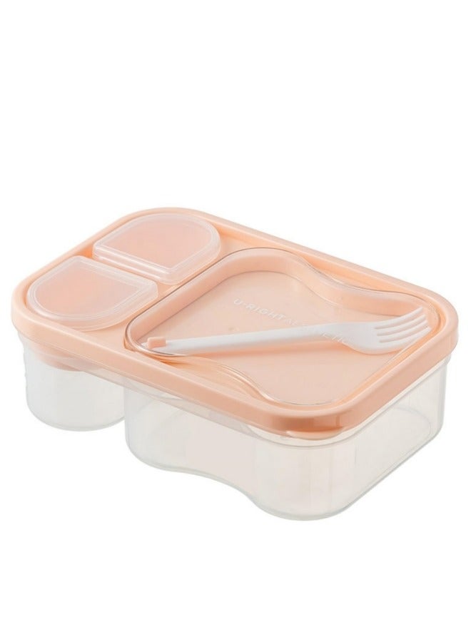 جيجيرو صندوق غداء للأطفال في المدرسة، صندوق غداء بينتو بلاستيكي، صندوق غداء قابل لإعادة الاستخدام للأطفال، 800 مل - Image 1