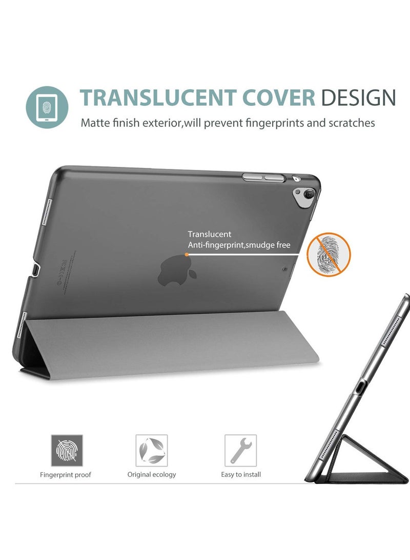 Procases iPad Pro 12.9 Inch 2nd Gen Ultra Slim Lightweight Stand Smart Case Shell with Translucent Frosted Back Cover Grey - Image 2