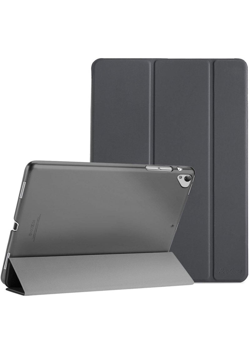 Procases iPad Pro 12.9 Inch 2nd Gen Ultra Slim Lightweight Stand Smart Case Shell with Translucent Frosted Back Cover Grey - Image 1