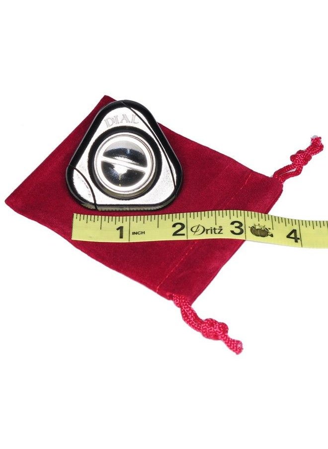 Deluxe Games and Puzzles Dial Hanayama Cast Metal Brain Teaser Puzzle New 2017 Release Level 5 Difficulty Rating Bonus Red Velveteen Drawstring Pouch Bundled Items  - Image 5