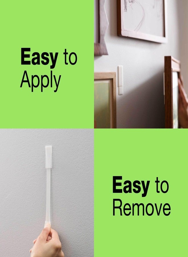 FrogTape reMOVEables Medium Picture Hanging Strips, Damage-Free Removable Adhesive Wall Strips, Picture Hangers, Stick On Wall Mounting for Frames, Canvas, Home Décor, White, 12 Pairs (24 Pieces) - Image 4