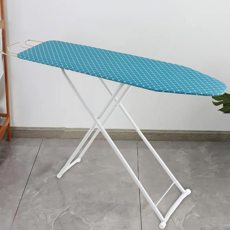 Kuber Industries 42 Inch Ironing Board for ClothesAdjustable Height Ironing StandPress Table for Home Blue - Image 1