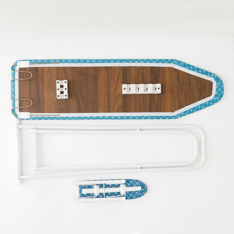 Kuber Industries 42 Inch Ironing Board for ClothesAdjustable Height Ironing StandPress Table for Home Blue - Image 5