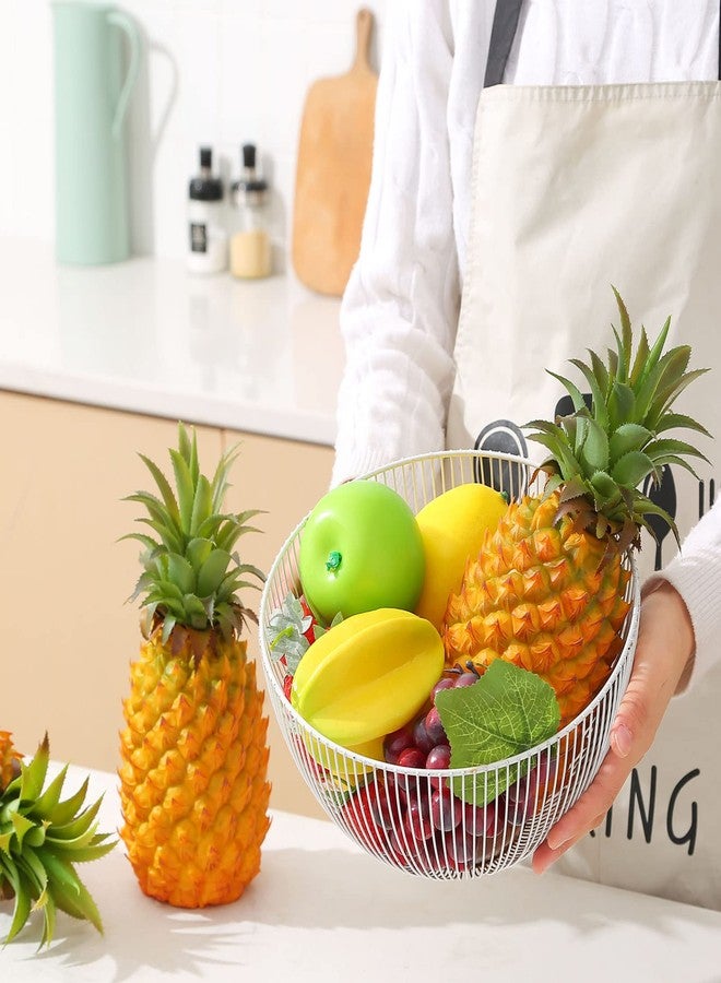 Joeabor Artificial Pineapple, Fake Pineapple with Realistic Lifelike Design, Realistic Faux Pineapple, Plastic Pineapple for Table Centerpiece and Kitchen Decor, Yellow - Image 4