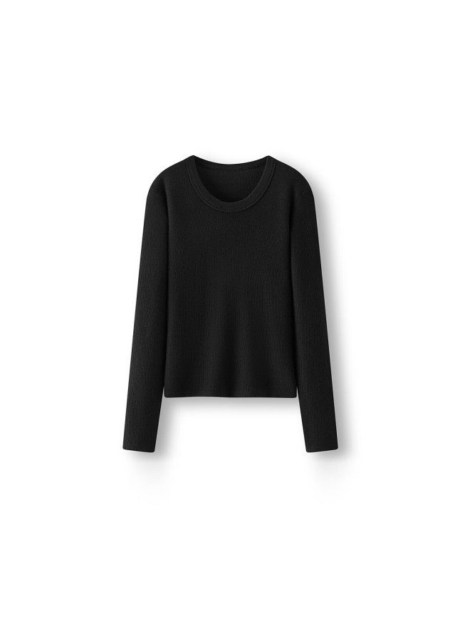 Semir Women's Winter Knitted Sweater Eggshell Neck Solid Slim Wool Top 109725107004 - Image 3