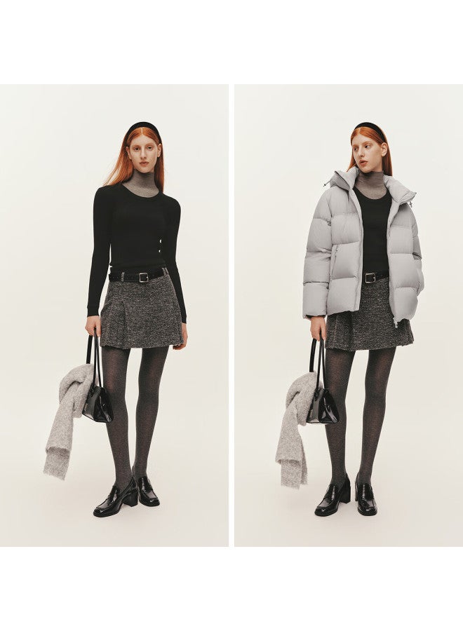 Semir Women's Winter Knitted Sweater Eggshell Neck Solid Slim Wool Top 109725107004 - Image 2