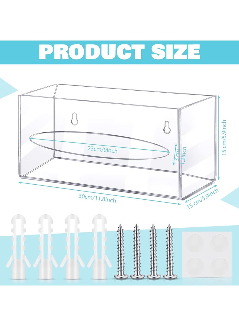 TPGP Trash Bag Dispenser Holder Acrylic Garbage Bag Dispenser Roll Holder Grocery Plastic Bag Dispenser Wall Mount Single Side Loaded Trash Bag Organizer Storage Box Holder for Kitchen (12 x 6 x 6 Inch) - Image 2