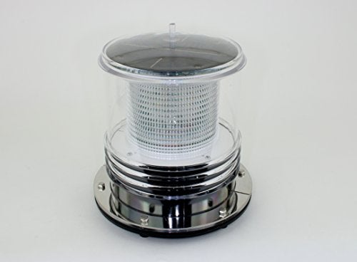 Pilotlights.net Solar Dock Warning Light - Waterproof Solar Dock Lighting - RED LED Constant On or Flashing 360 Degree Lighting - Image 3