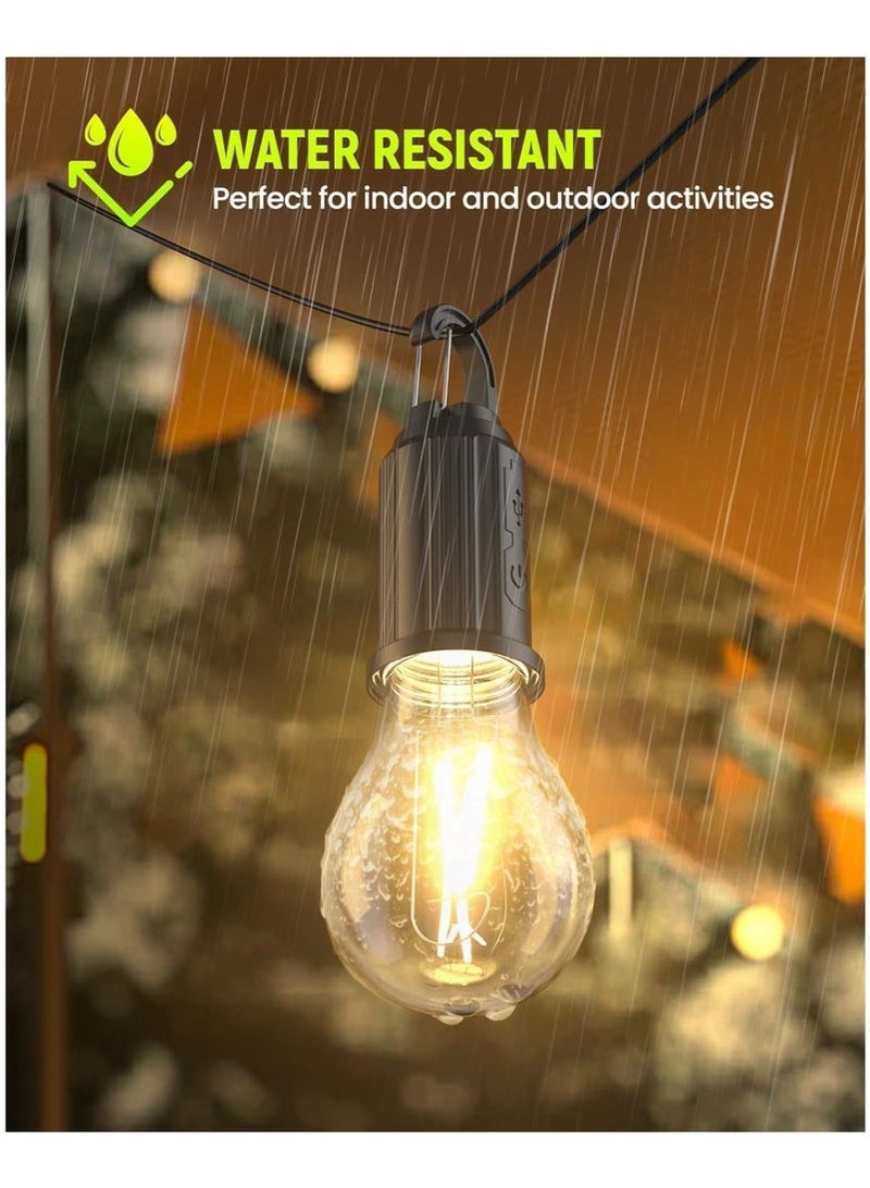 Solar Rechargeable Camping Lights, Waterproof LED Tent Lights with USB Cable, 3 Modes Hanging Camping Lantern, Hanging Lamp for Hiking, Emergency, Camping, Household, Car Repairing(1PCS)  - Image 5