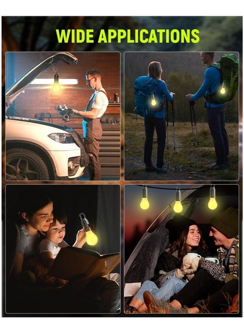 Solar Rechargeable Camping Lights, Waterproof LED Tent Lights with USB Cable, 3 Modes Hanging Camping Lantern, Hanging Lamp for Hiking, Emergency, Camping, Household, Car Repairing(1PCS)  - Image 4