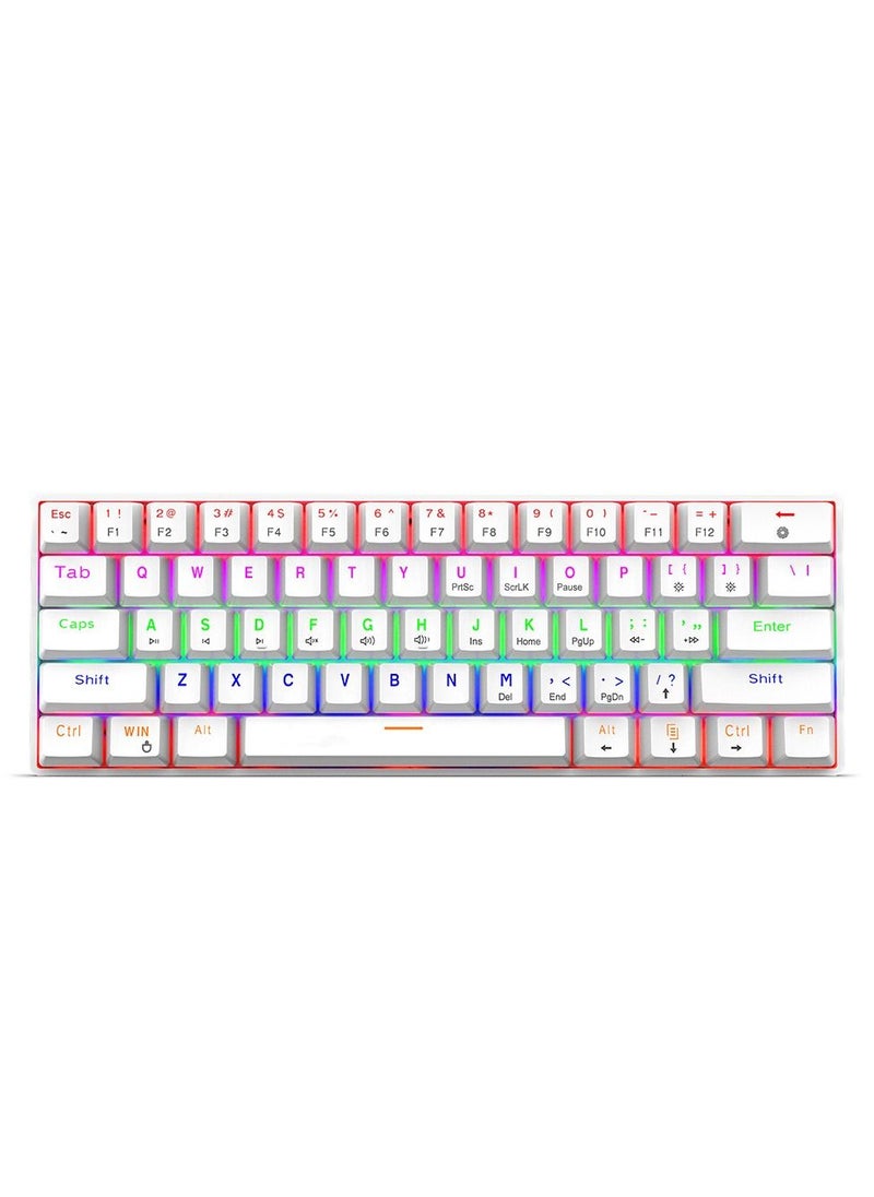 Generic - Wired 61-Key Compact Mechanical Keyboard White - Image 1