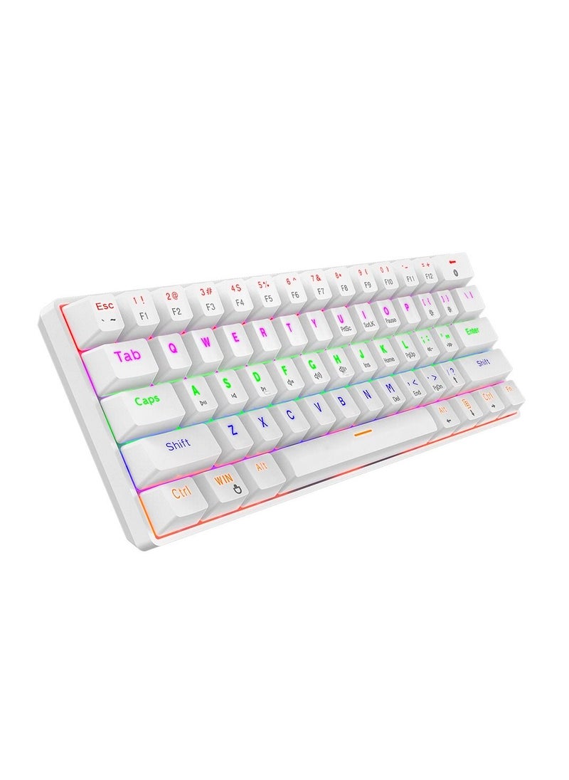 Generic - Wired 61-Key Compact Mechanical Keyboard White - Image 1