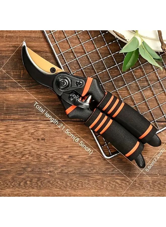 مقص تجاوز من الفولاذ المقاوم للصدأ الأسود، مقص حديقة ثقيل مع تصميم عتيق، هيكل متين للاستخدام اليدوي في السياج والتقليم - Image 4