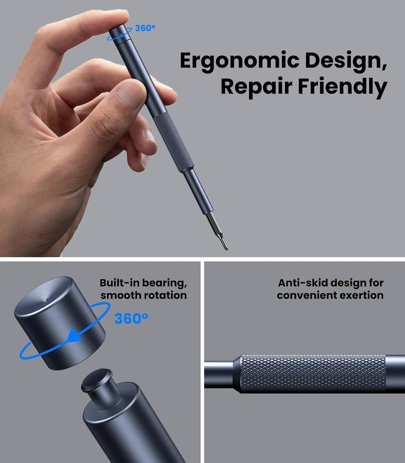 AXTH AXTH 25in1 Small Precision Screwdriver Set Professional Magnetic Mini Repair Tool Kit for Phone Computer Watch Laptop Macbook Ring Doorbell Eyeglass Electronic Bearing Steel Screw Driver  - Image 5