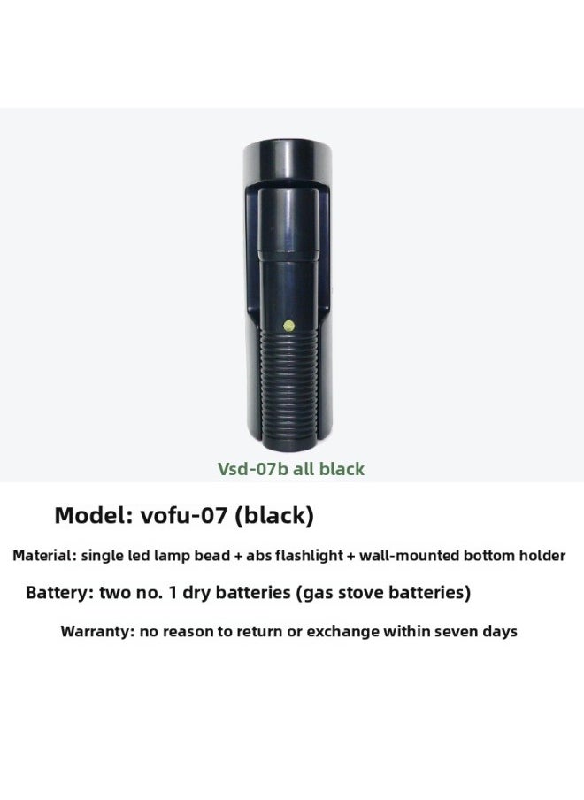 Generic Hotel Hotel Room Flashlight Wall-mounted D Wall-mounted Fire Escape Lighting Emergency Flashlight-Product Specifications:All Black---led Lamp Beads Vsd-07b Without Battery  - Image 1