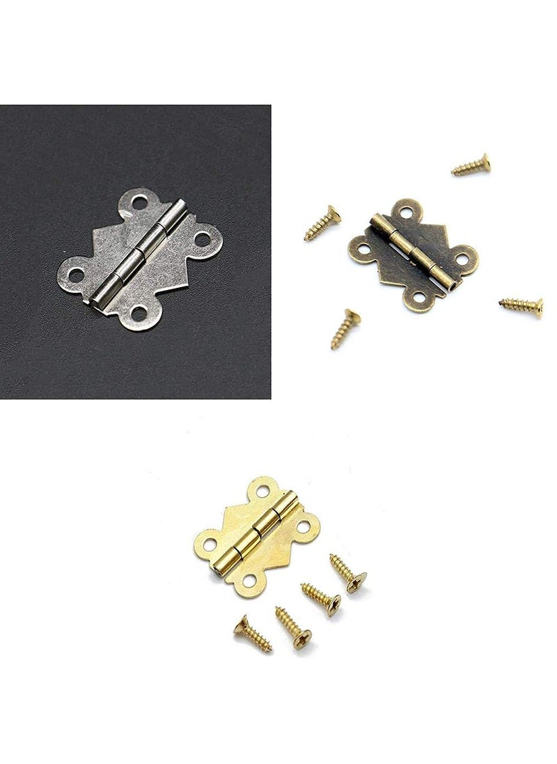 DIY Crafts DIY Crafts CTDIYHI36467 10pcs Mini Butterfly Door Hinges Gold Silver Bronze Cabinet Drawer Jewellery Box Decorate Hinge for Furniture  - Image 1