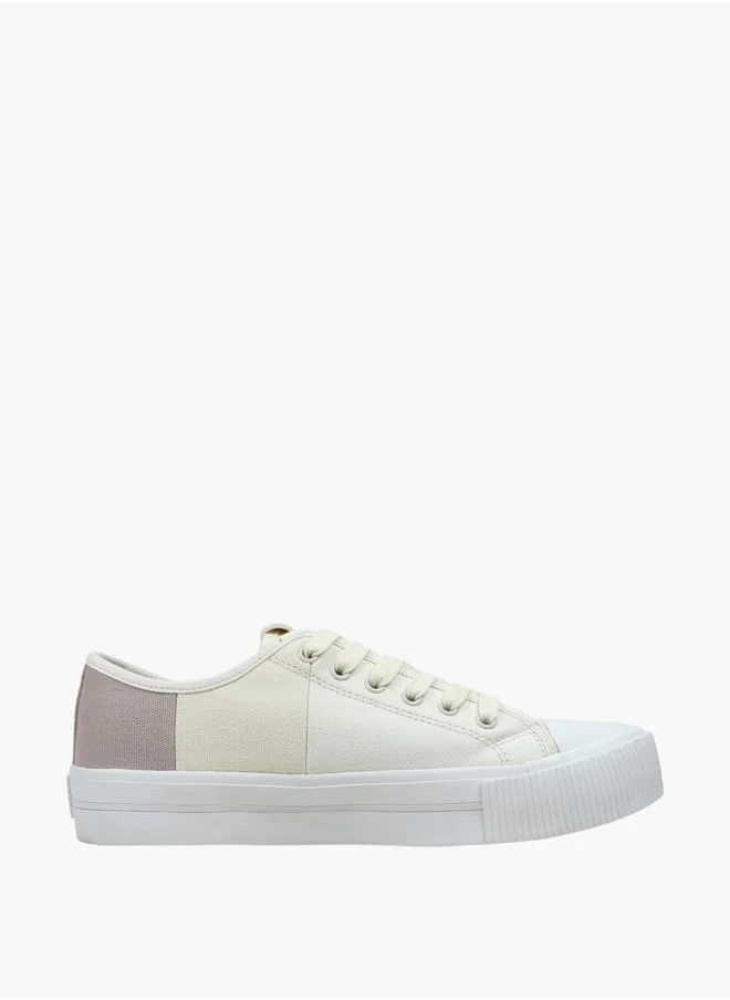 جاب Girls' Colourblock Sneakers with Lace-Up Closure - BALTIMORE