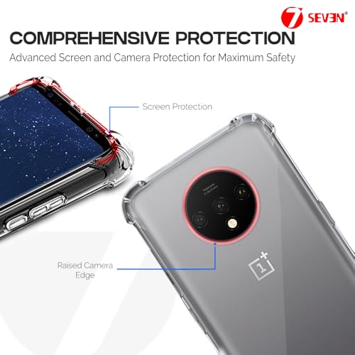 7-Seven 7SEVEN® Back Cover for OnePlus 7T Transparent Mobile Back Case Shock Proof Design Camera Edges Protection Crystal Clear 1+ Phone Case Silicon Soft TPU & Flexible One Plus Bumper Phone Cover - Image 4