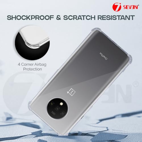 7-Seven 7SEVEN® Back Cover for OnePlus 7T Transparent Mobile Back Case Shock Proof Design Camera Edges Protection Crystal Clear 1+ Phone Case Silicon Soft TPU & Flexible One Plus Bumper Phone Cover - Image 3