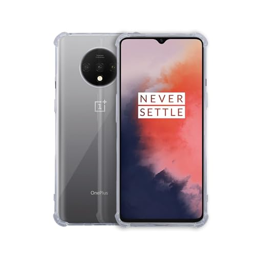 7-Seven 7SEVEN® Back Cover for OnePlus 7T Transparent Mobile Back Case Shock Proof Design Camera Edges Protection Crystal Clear 1+ Phone Case Silicon Soft TPU & Flexible One Plus Bumper Phone Cover - Image 1