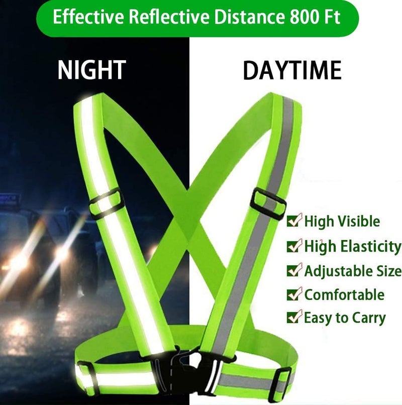 K T I® Reflective Vest | High Visibility Cross Belt with Adjustable Straps | Ideal for Cycling, Running and Other Outdoor Activities – Pack of 1 - Image 3
