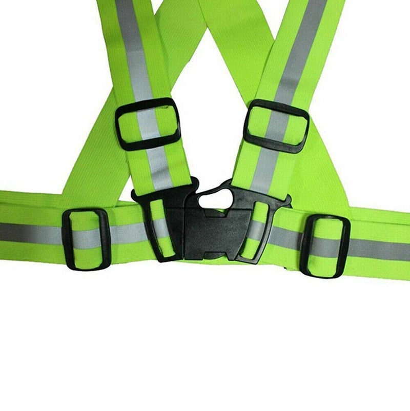 K T I® Reflective Vest | High Visibility Cross Belt with Adjustable Straps | Ideal for Cycling, Running and Other Outdoor Activities – Pack of 1 - Image 2