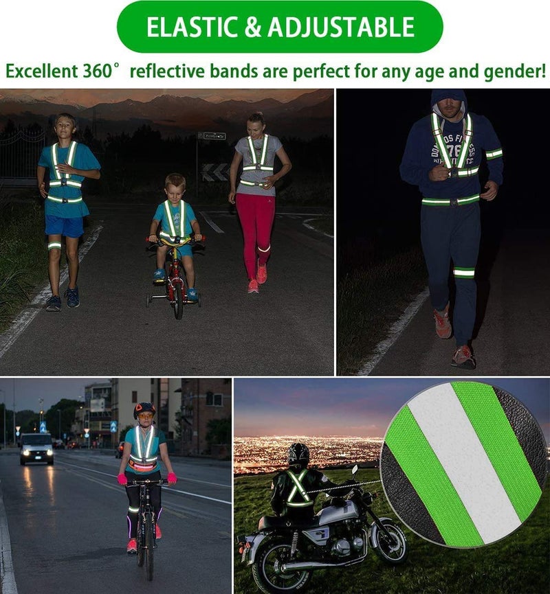 K T I® Reflective Vest | High Visibility Cross Belt with Adjustable Straps | Ideal for Cycling, Running and Other Outdoor Activities – Pack of 1 - Image 5