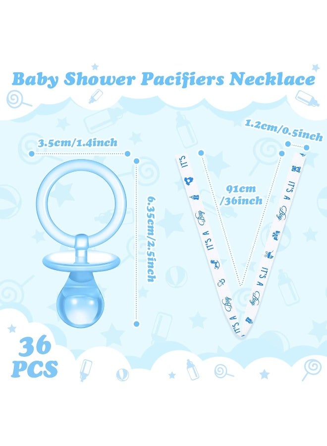 Coume 36Pcs Baby Shower Pacifiers Necklace Acrylic Baby Pacifiers Party Favors Pacifiers Charm Pacifiers Necklace for Girls Boys Baby Shower Party Decorations Gender Reveal Table Scatter - Image 3