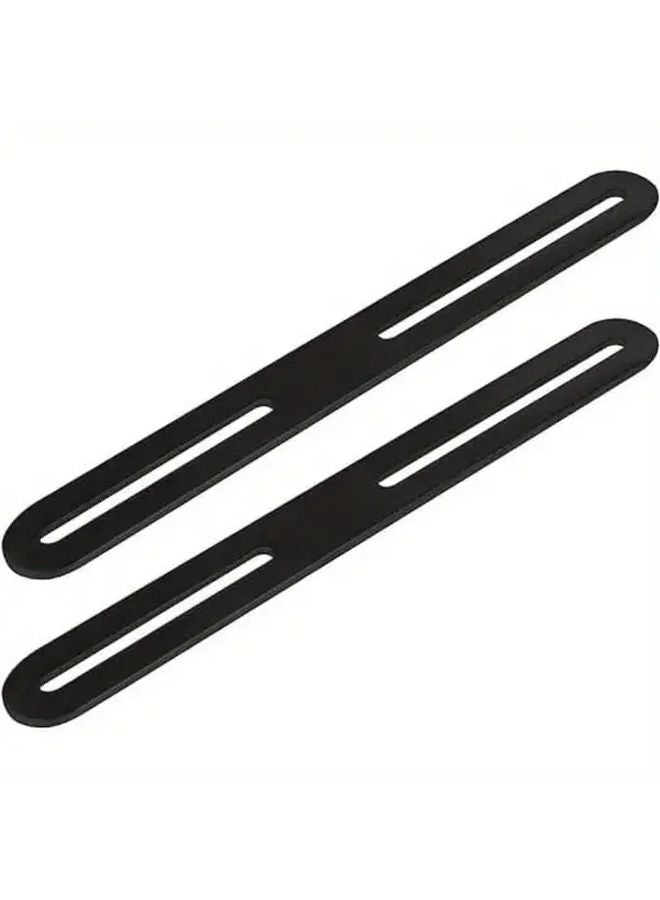 مجموعة قوس سياج قابل للتعديل لتركيب عمود صندوق البريد من الفولاذ المقاوم للصدأ الأسود مع مسامير - Image 3