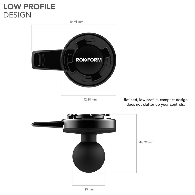 Rokform â€“ Universal 1â€ Ball Adapter Motorcycle Phone Mount, Safely Secures Any Twist Lock Case with Aluminum Lever Lock, Phone Holder Bike Mount (Black) - Image 3