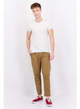 Gazzarrini Men Regular Fit Plain Chino Pants, Brown  - Image 4